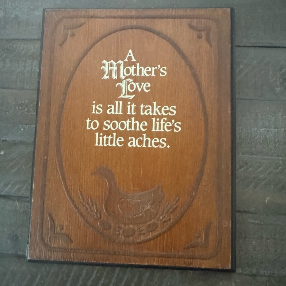 Brown Wooden Plaque with Sentimental Quote